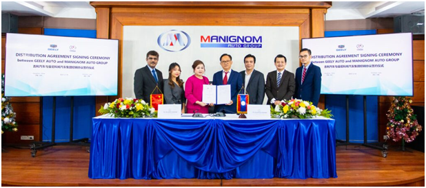 Manignom Auto Group and Geely Auto Sign Dealership Agreement for Laos Market