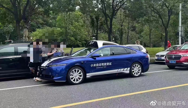 Xiaomi’s autonomous vehicle spotted on road
